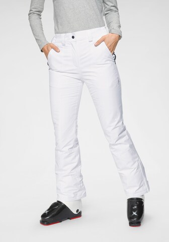 CMP Regular Workout Pants in White: front