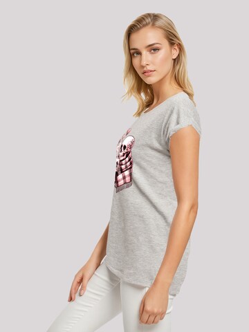 T-shirt 'Cozy Winter Skelett' F4NT4STIC en gris