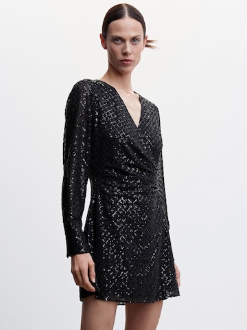 Robe de cocktail 'Brilli' MANGO en noir : devant