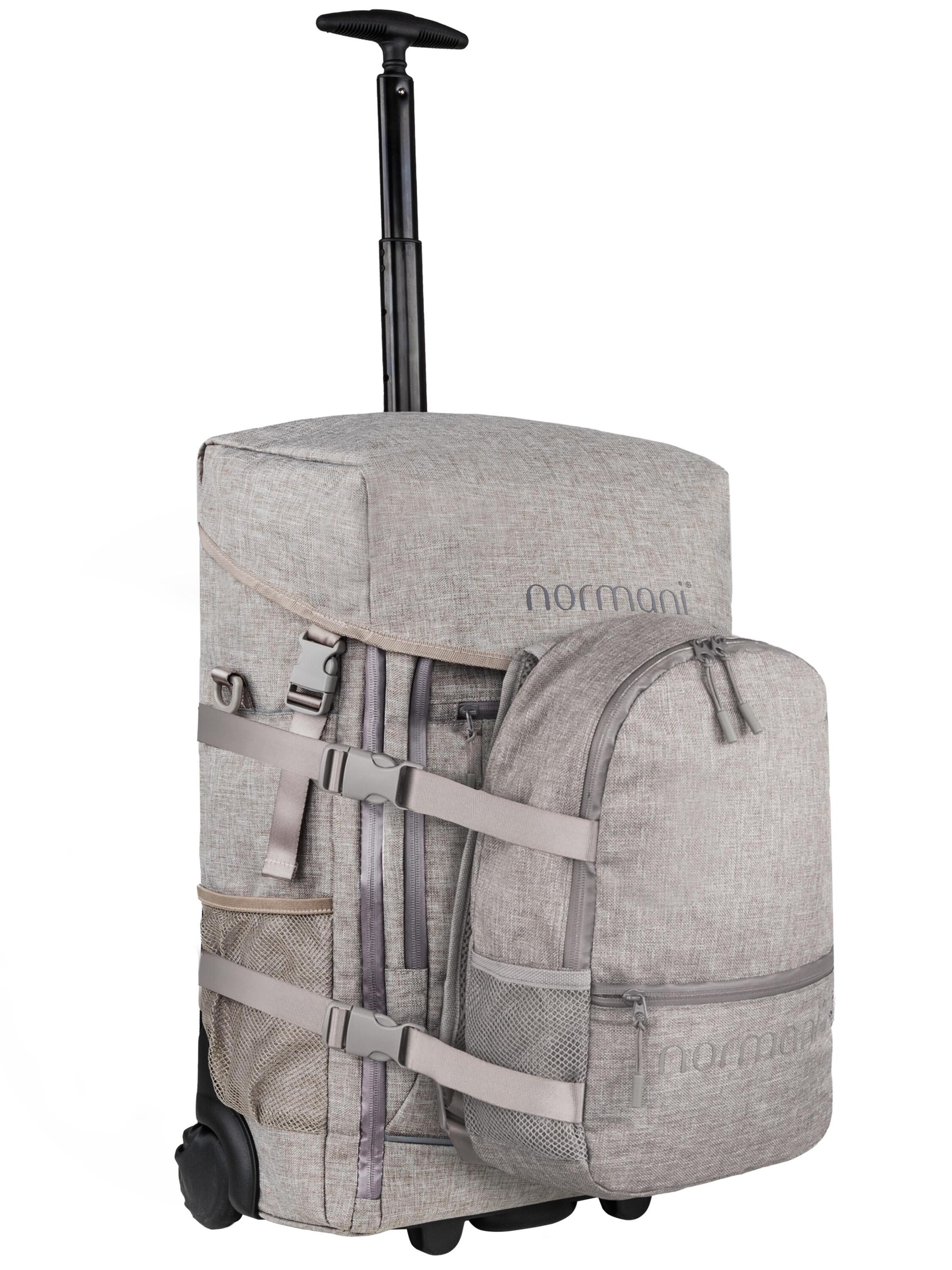 normani Set: Trolley mit Rucksack in Grau