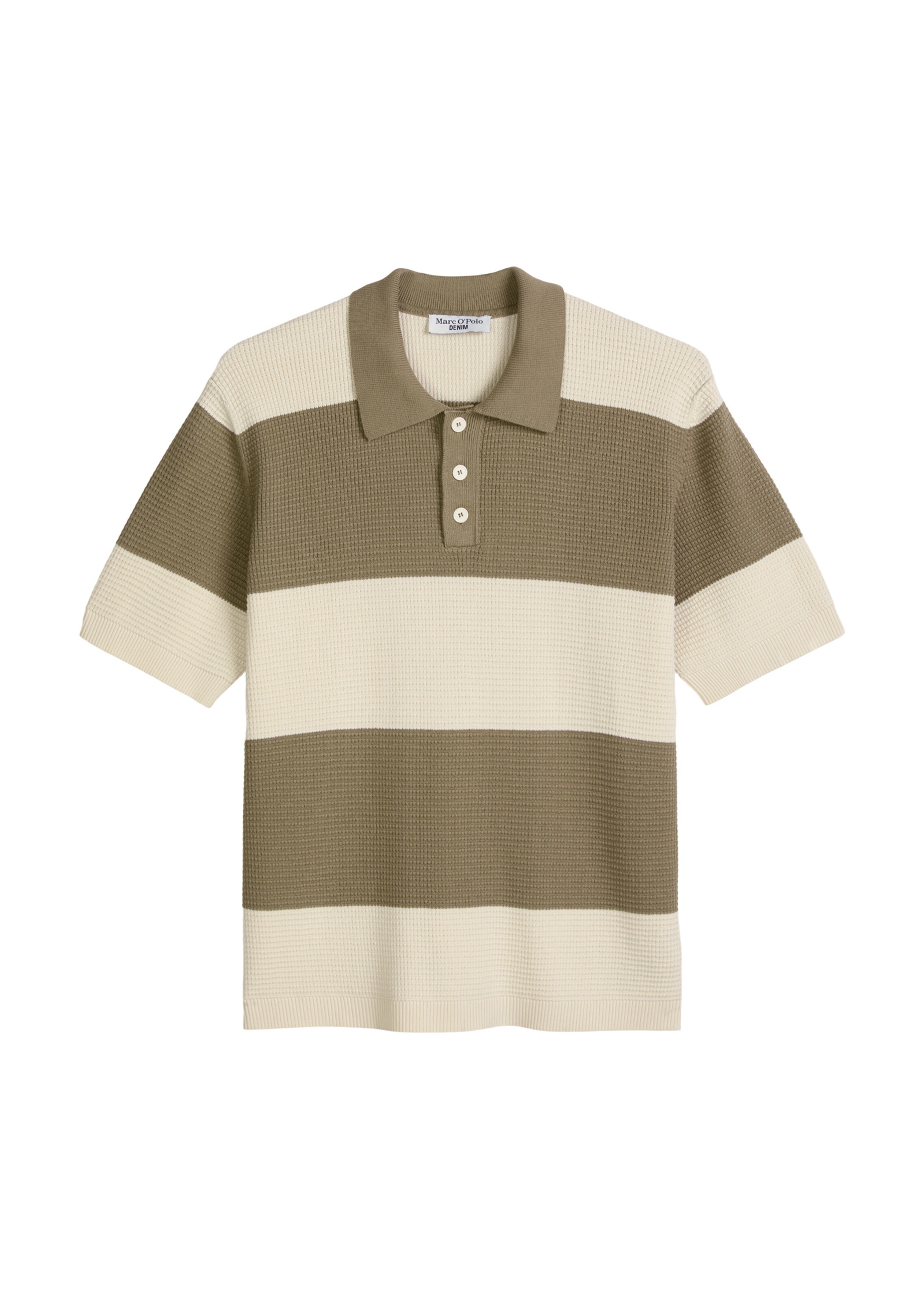Marc O'Polo DENIM T-Shirt en S en beige / olive, Vue avec produit