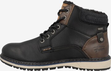 TOM TAILOR DENIM - Botas com atacadores em preto