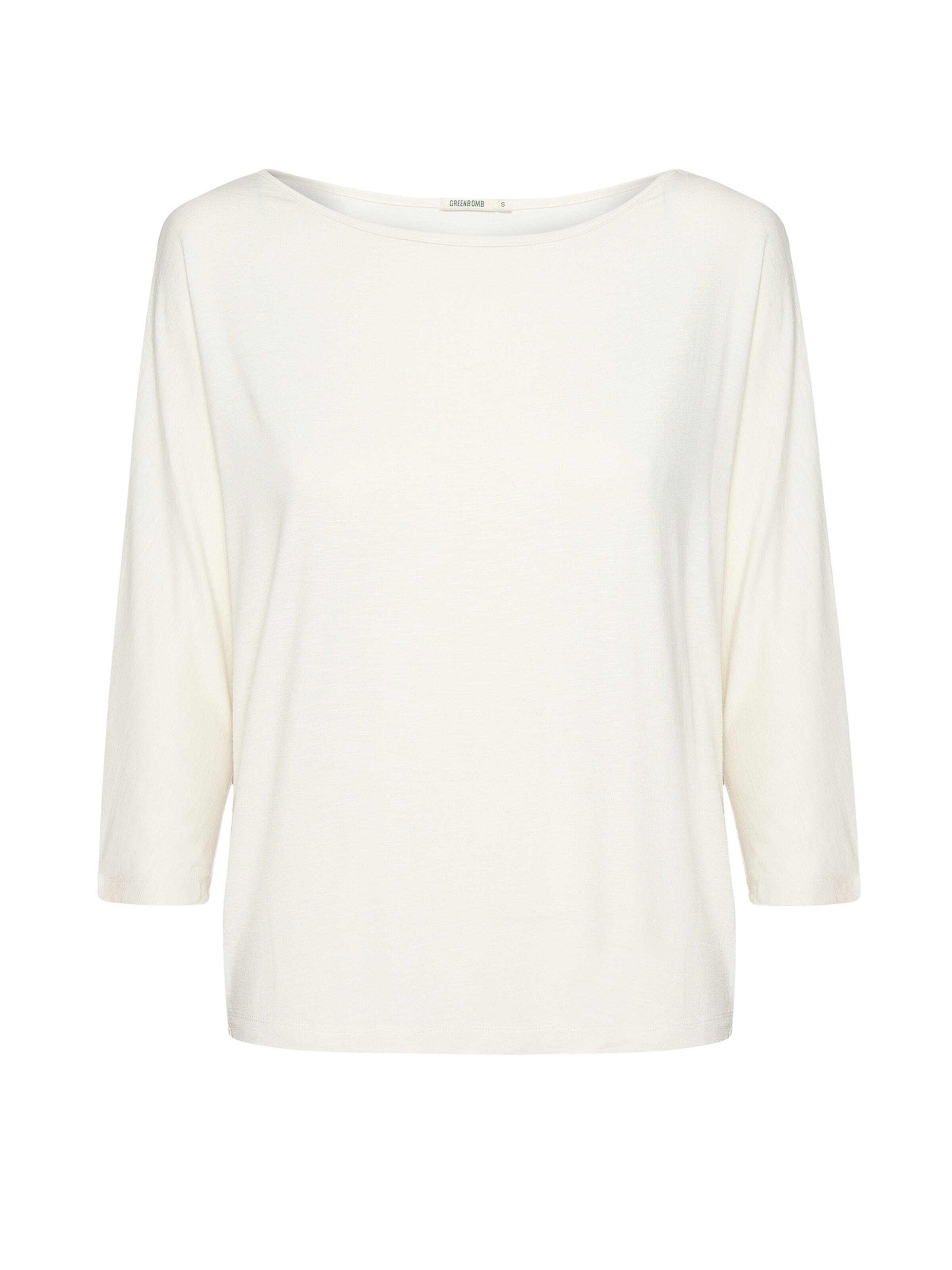 GREENBOMB Shirt 'Simper' in Wit: voorkant