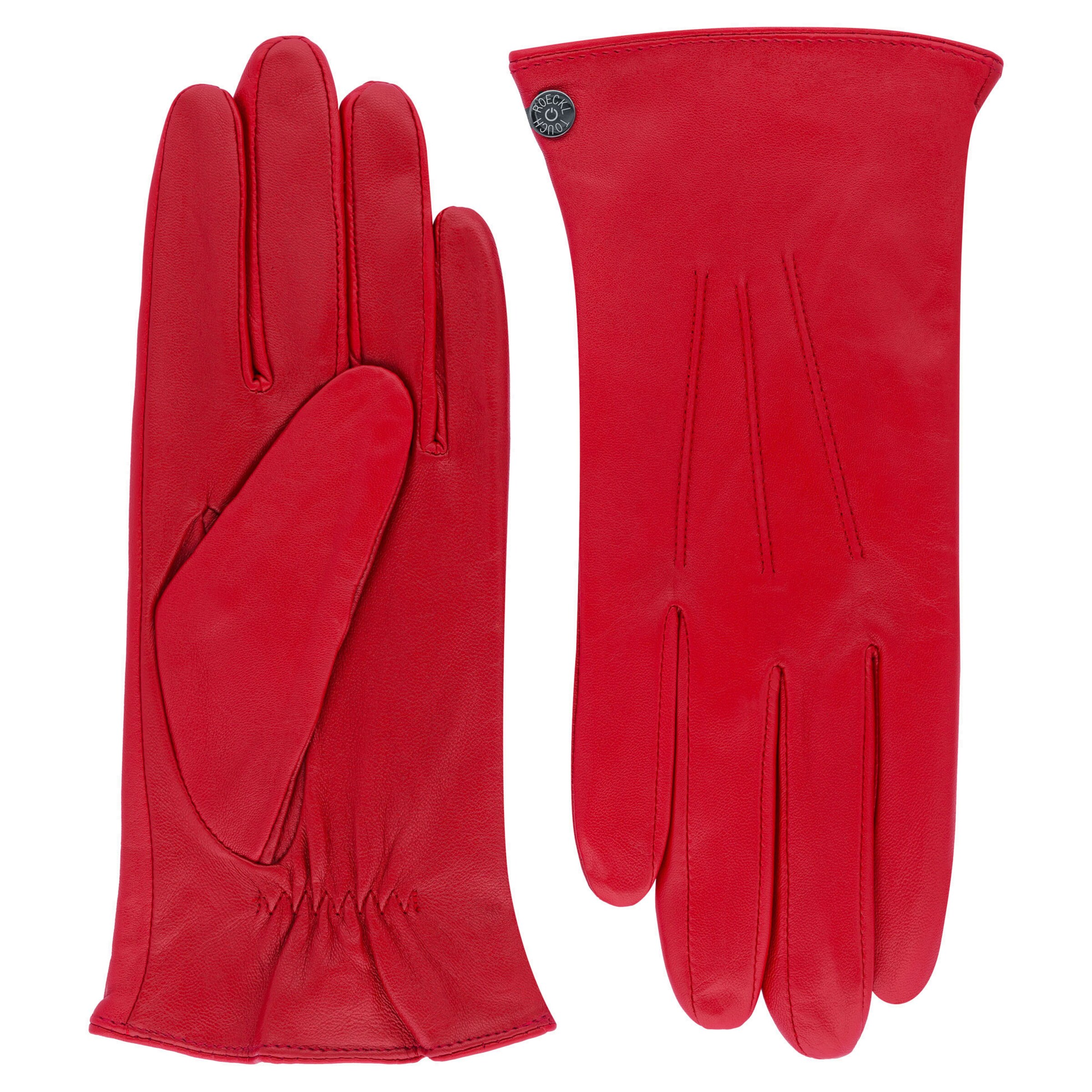 Mezzoguanti 'TALLINN TOUCH' di Roeckl in rosso: frontale