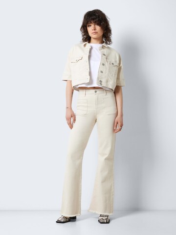 Flared Jeans 'Nat' di Noisy may in beige