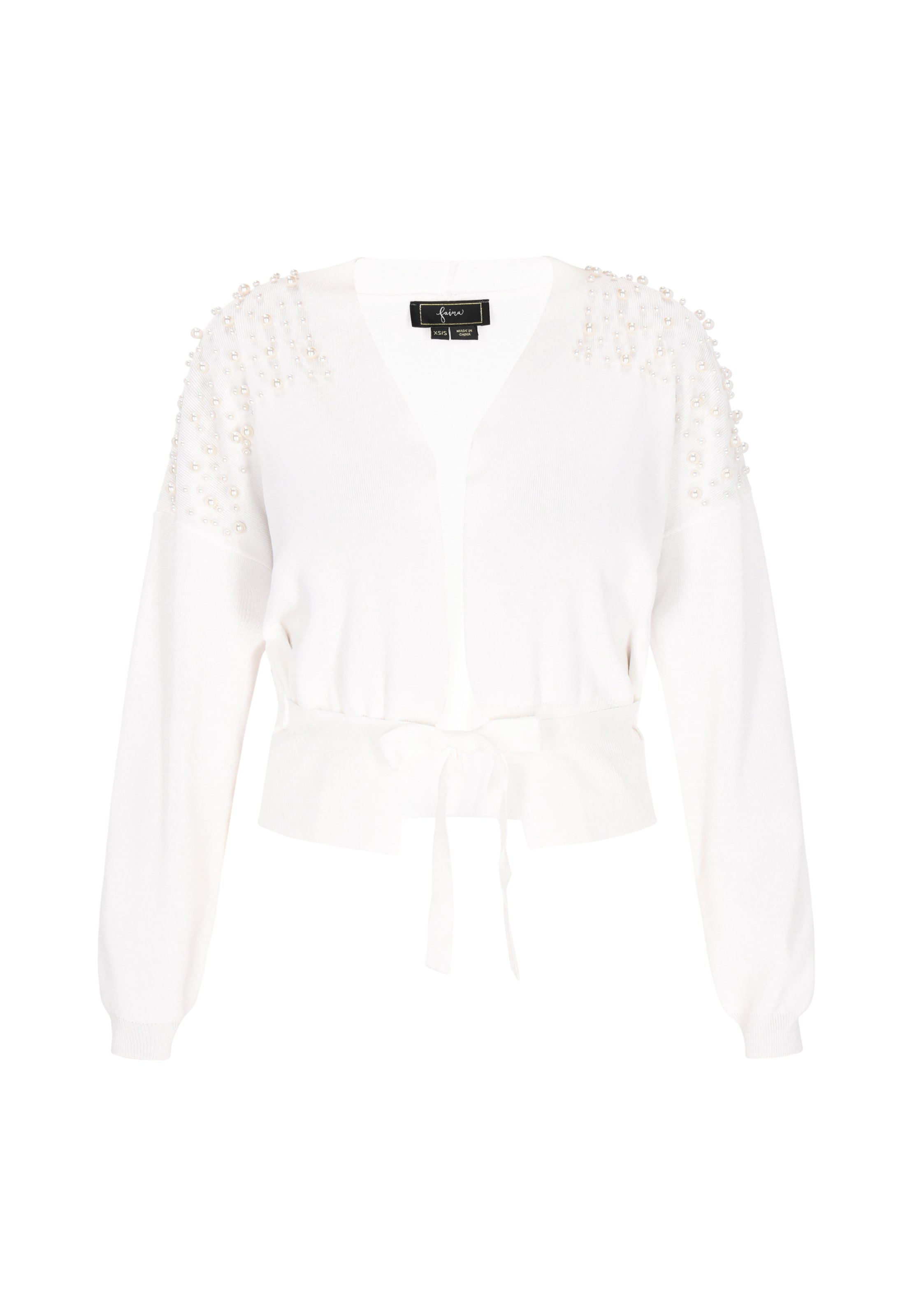 faina Pletena jopa | bela barva: sprednja stran