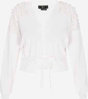 faina Neuletakki värissä valkoinen: etupuoli