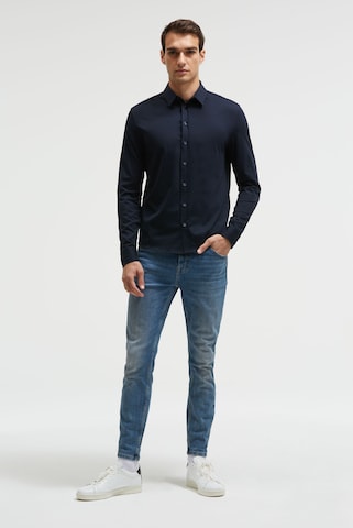 CMPD Slim fit Button Up Shirt in Blue