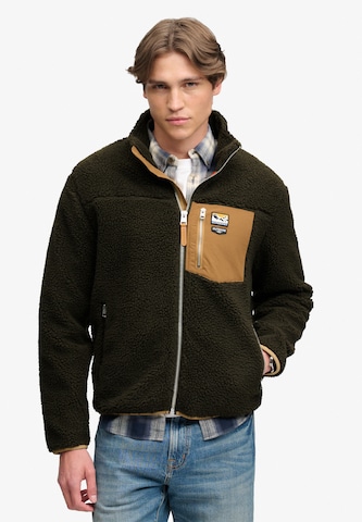 žalia Superdry & Co Flisinis džemperis 'MOUNTAIN': priekis