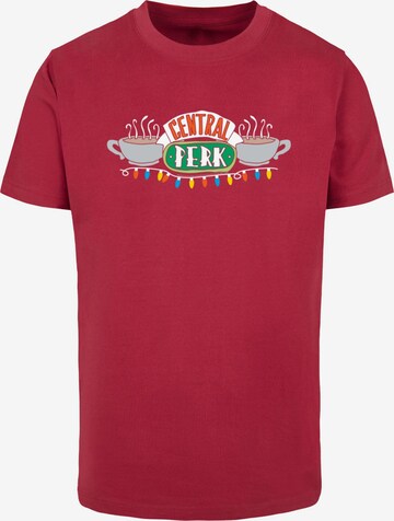 ABSOLUTE CULT T-Shirt 'Friends - Central Perk Christmas Lights' in Rot: predná strana