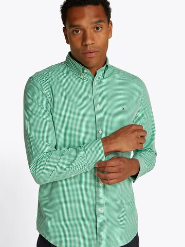 TOMMY HILFIGER Regular fit Button Up Shirt 'FLEX ' in Green