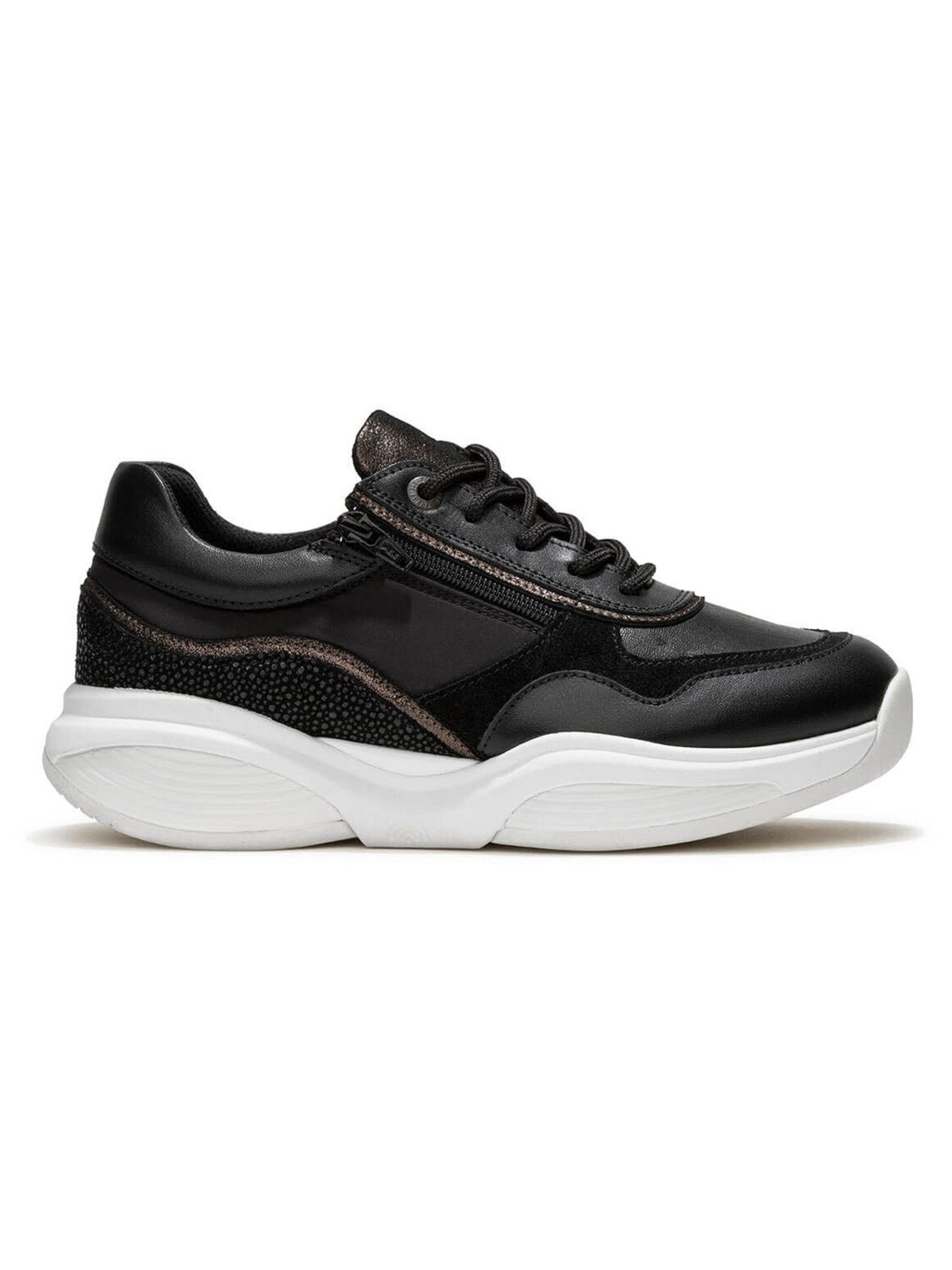 Xsensible Sneakers 'Sneaker Low Damen 30085.3/002-HX Glattleder in schwarz' in Black: front