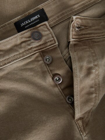 Coupe slim Jean 'GLENN' JACK & JONES en beige