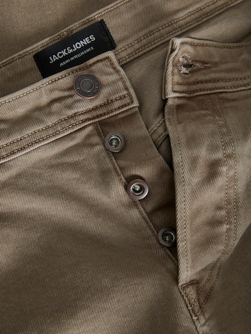 JACK & JONES Slimfit Jeans 'GLENN' i beige