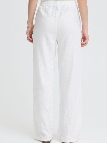 Loosefit Pantalon ' OXAlfas Linen Mix ' Oxmo en blanc