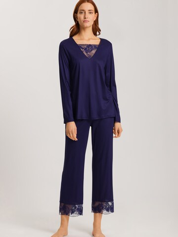 Pyjama ' Eva ' Hanro en bleu : devant