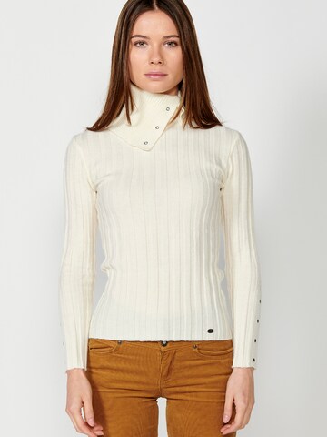 Pull-over KOROSHI en blanc : devant