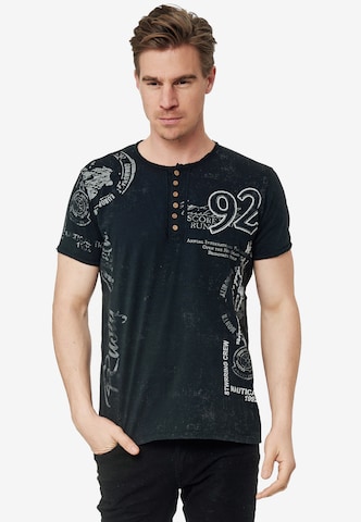 Rusty Neal Shirt in Zwart: voorkant