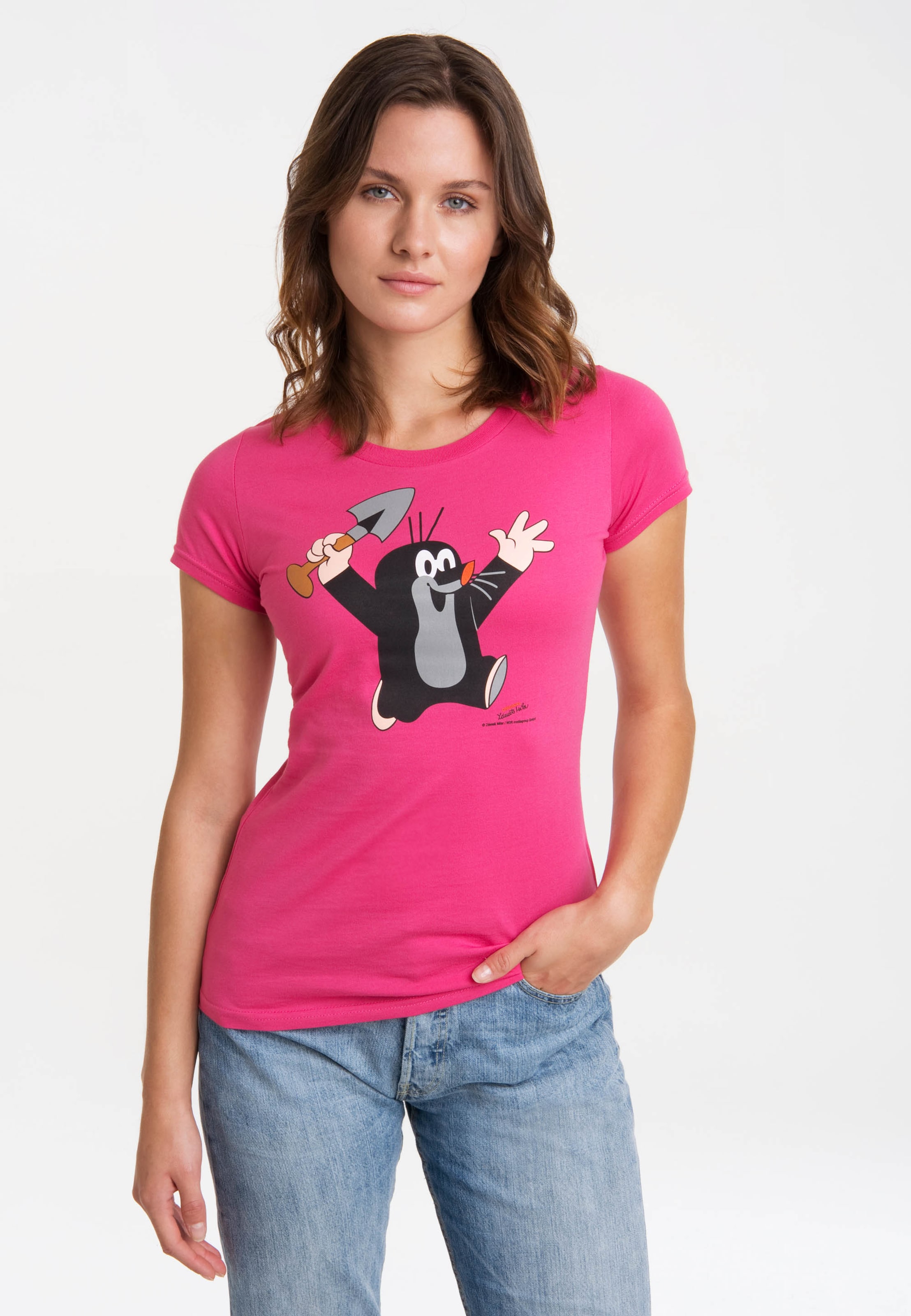 LOGOSHIRT Shirt 'Der kleine Maulwurf' in Pink | ABOUT YOU