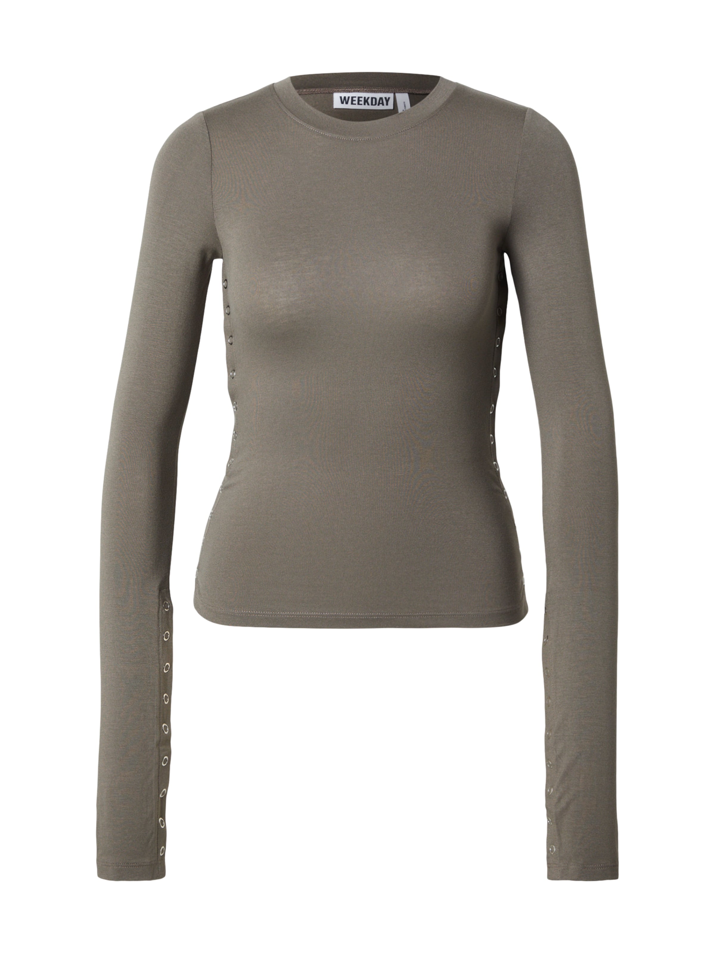 WEEKDAY Тениска 'Mina' в сиво: отпред