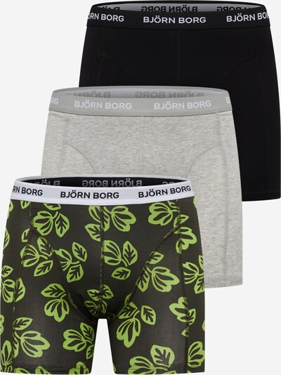 BJÖRN BORG Athletic Underwear in mottled grey / Light green / Black / White, Item view