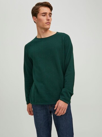 JACK & JONES Regular Fit Pullover 'Hill' in Grün: Vorderseite