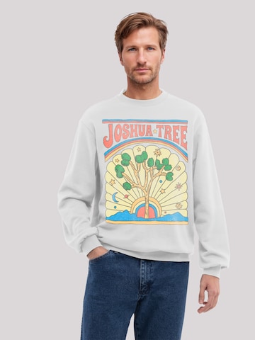 Sweat-shirt 'US National Parks Joshua Tree' F4NT4STIC en blanc : devant
