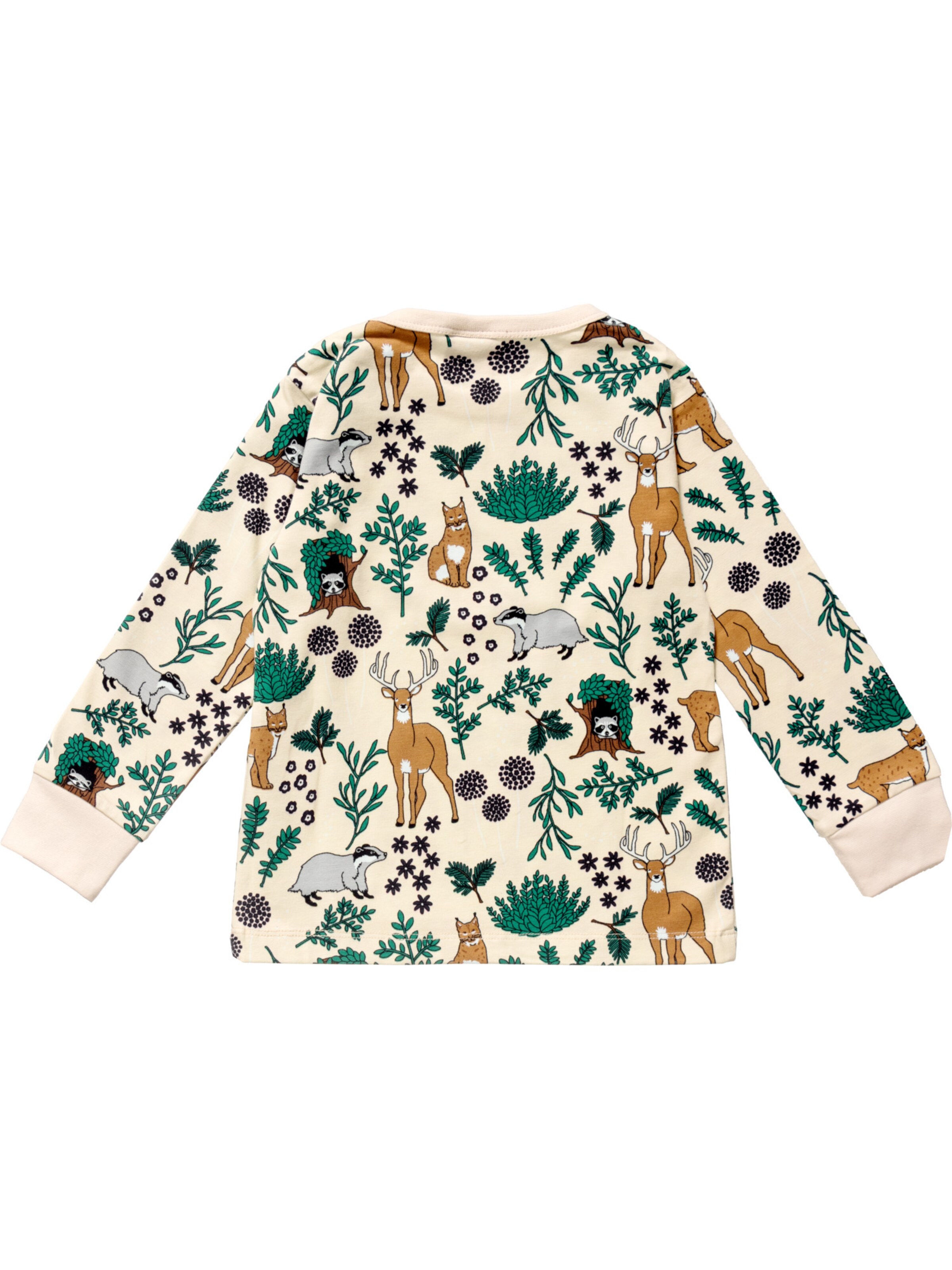 Villervalla Pajamas 'Winter Forest' in Beige