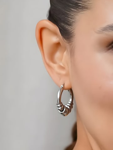 hiBALI Earrings 'Link Curvy' in Silver