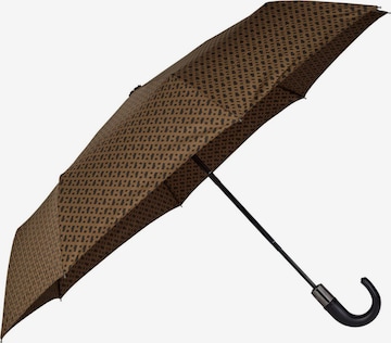 BOSS Regenschirm 'Pocket umbrella Monogramme' in Braun: Vorderseite