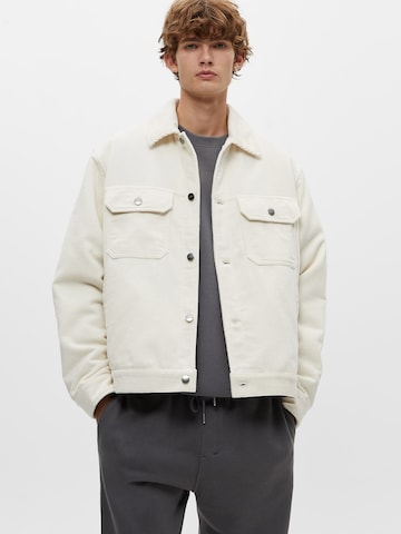 Veste mi-saison Pull&Bear en blanc : devant