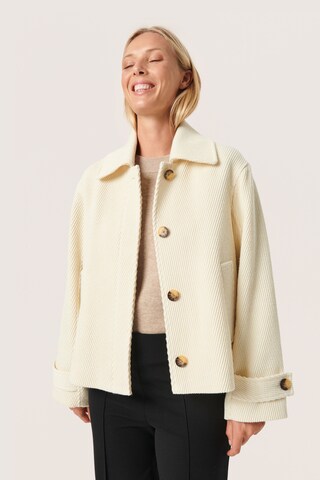 SOAKED IN LUXURY Jacke 'Akeleje' in Beige: Vorderseite