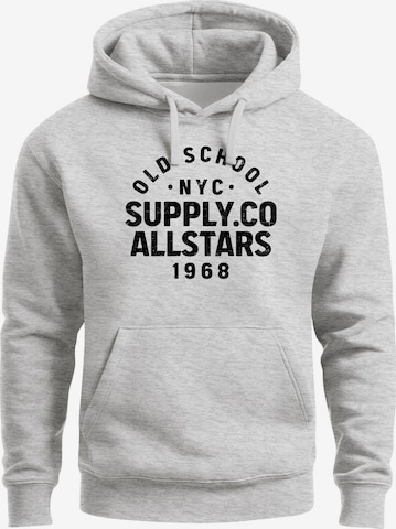 Neverless Sweatshirt 'Oldschool 3' in Grau: Vorderseite