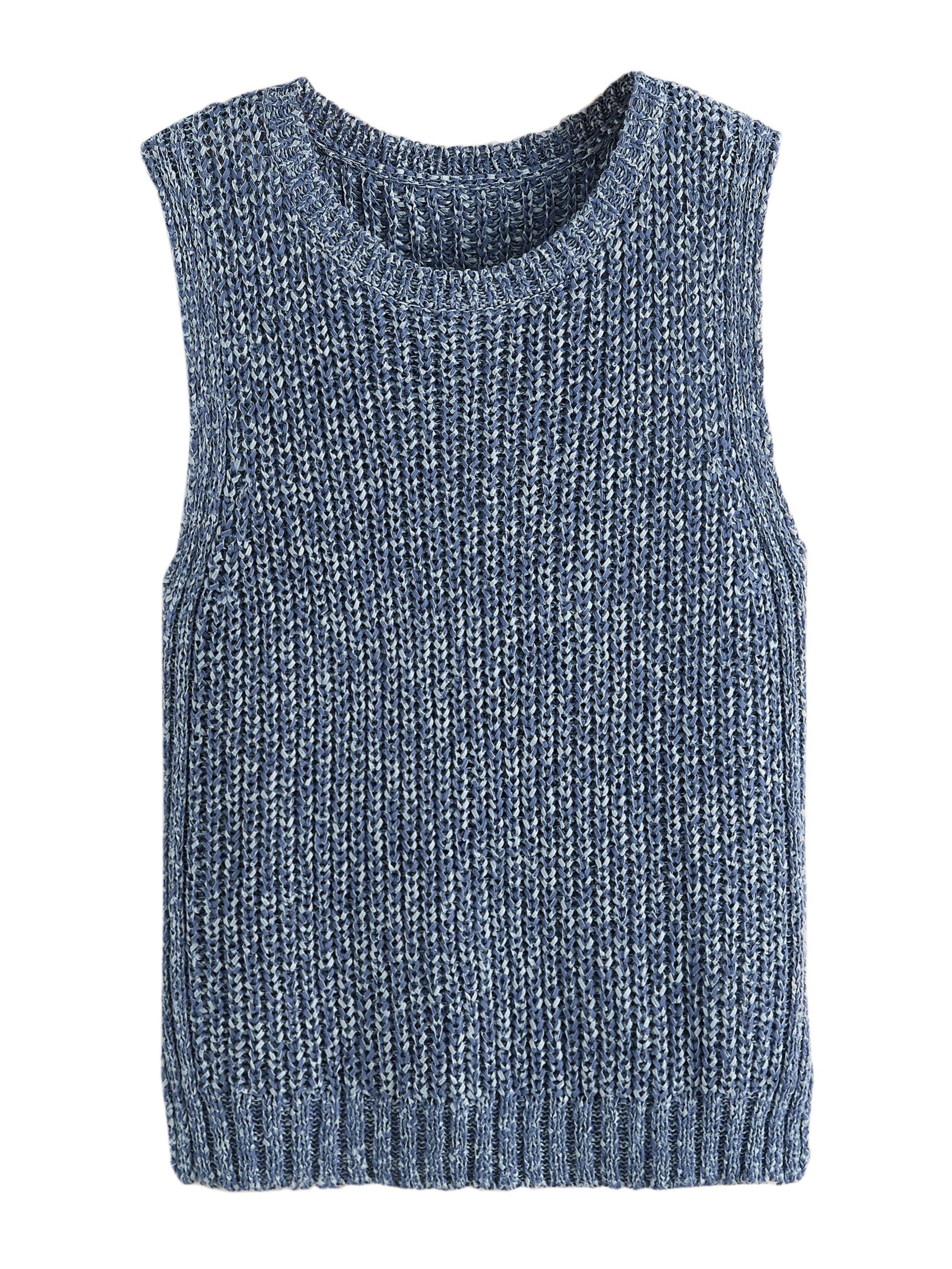 Next Stricktop in Blau: Vorderseite