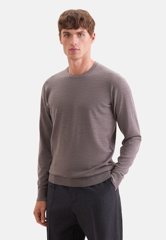 Pull-over 'Schwarze Rose' SEIDENSTICKER en marron : devant