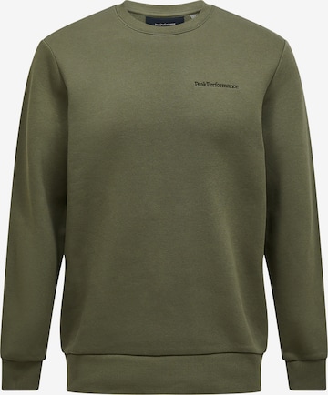 PEAK PERFORMANCE Sweatshirtpullover in Grün: Vorderseite
