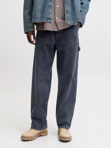 JACK & JONES Baggy Jeans 'JJIALEX JJCARPENTER' in Black: front