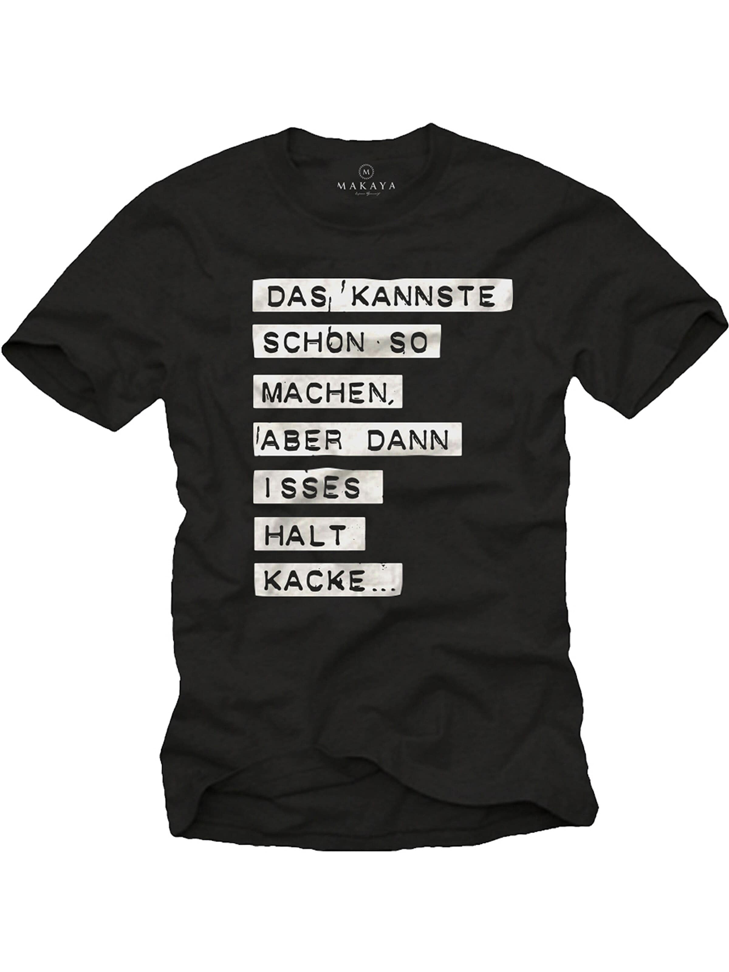 MAKAYA Shirt 'Kacke' in Black: front