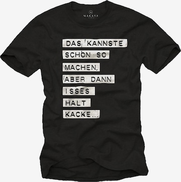 MAKAYA Shirt 'Kacke' in Black: front