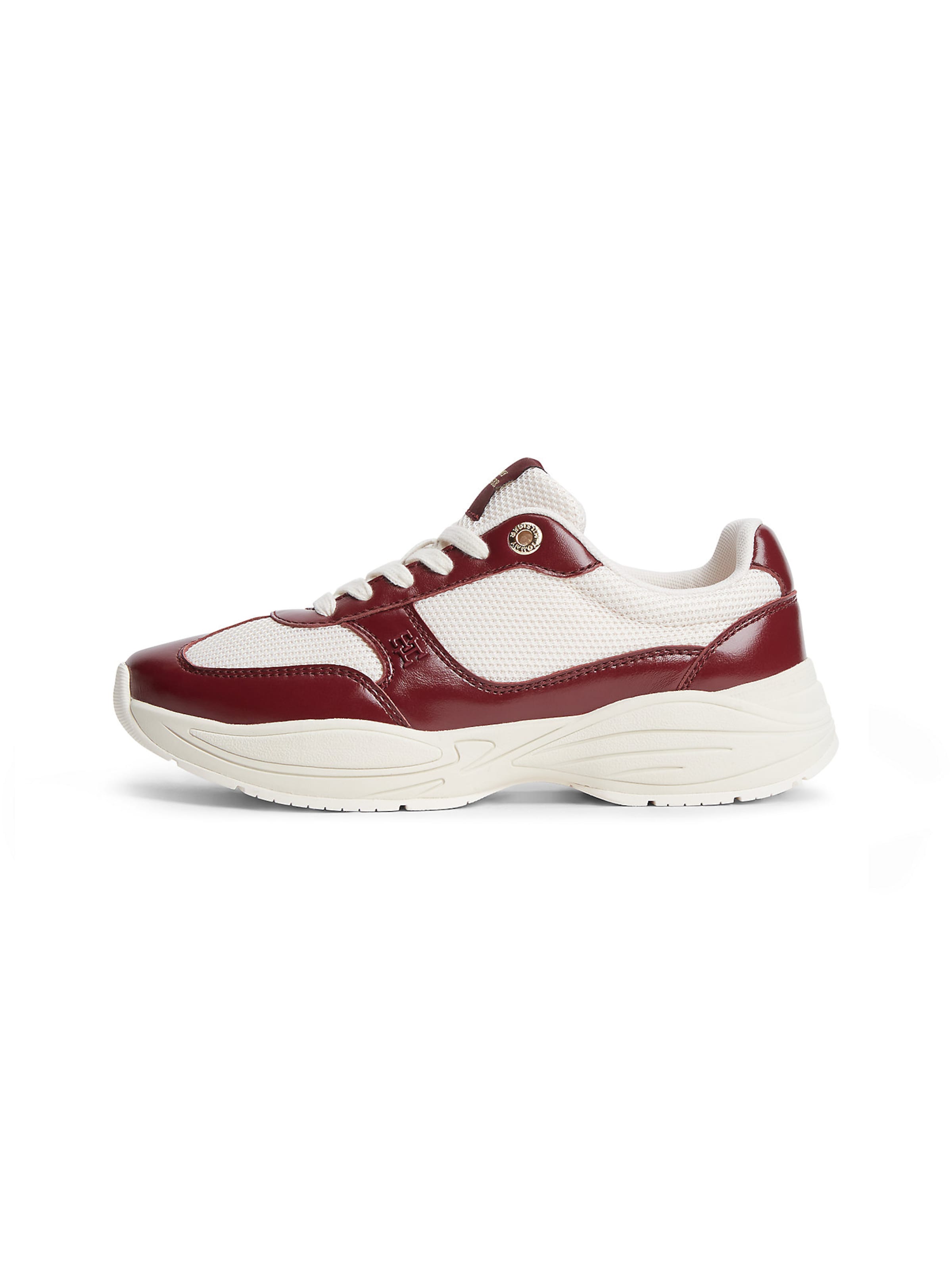 Baskets basses TOMMY HILFIGER en rouge : devant