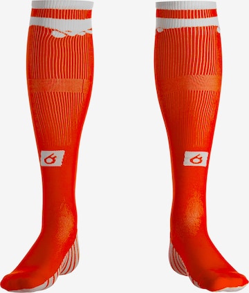OUTFITTER Soccer Socks 'OCEAN FABRICS TAHI' in Orange: front