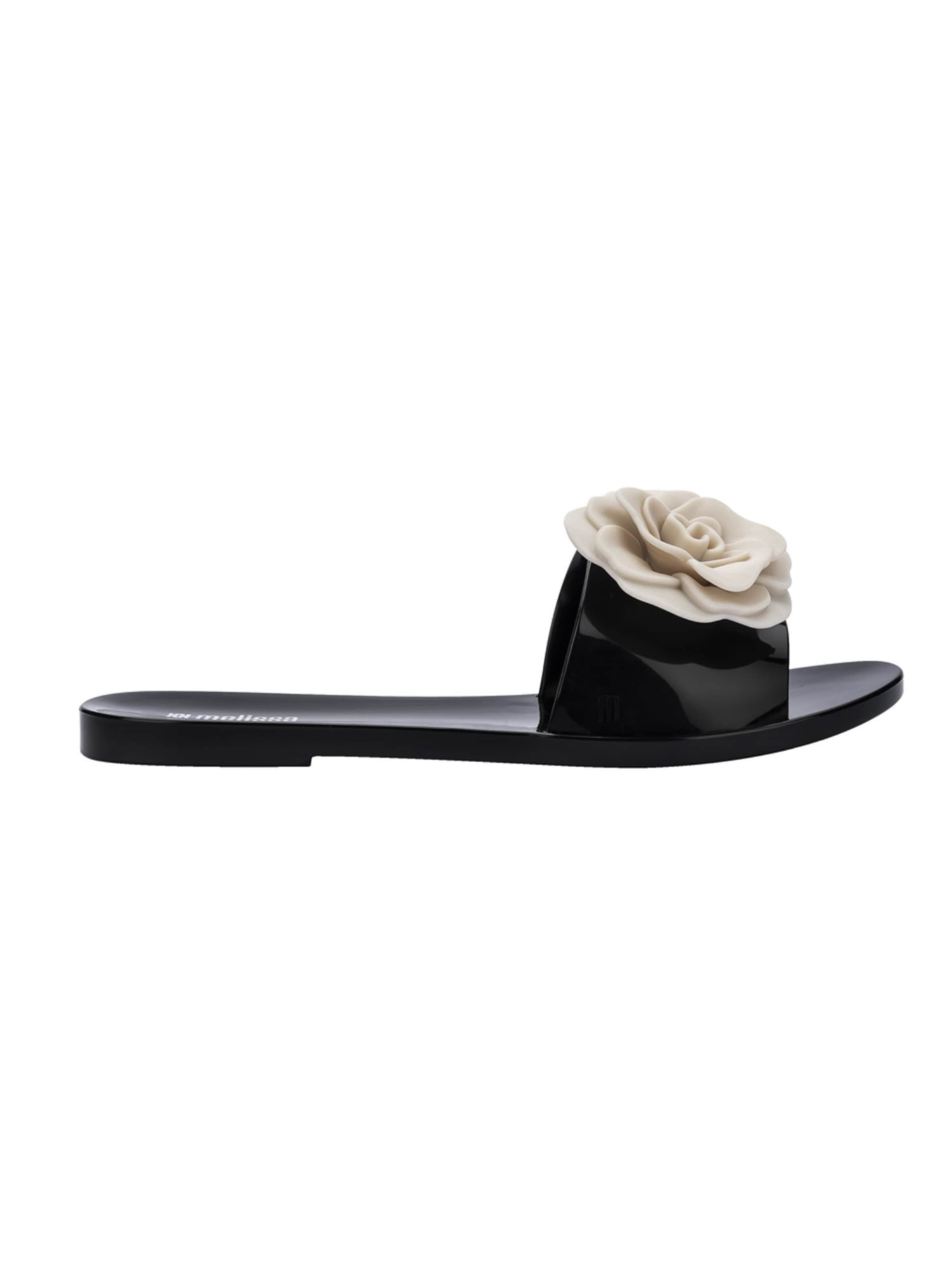 MELISSA Mule 'Babe Petals' in Black: front