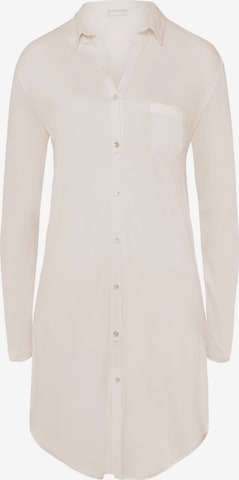 Hanro Pajama Shirt ' Grand Central ' in White: front
