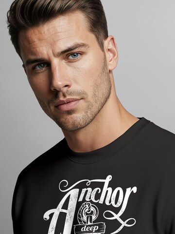 Neverless Sweatshirt 'Anker Soul' in Black