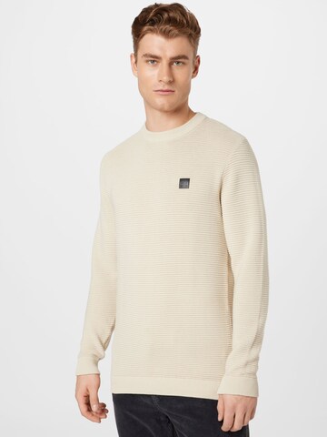 Pull-over 'Valencia' !Solid en blanc : devant