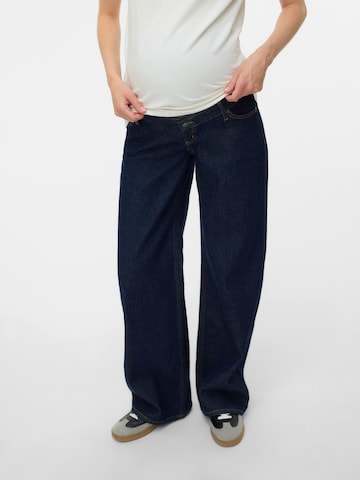 MAMALICIOUS Wide leg Jeans in Blauw: voorkant