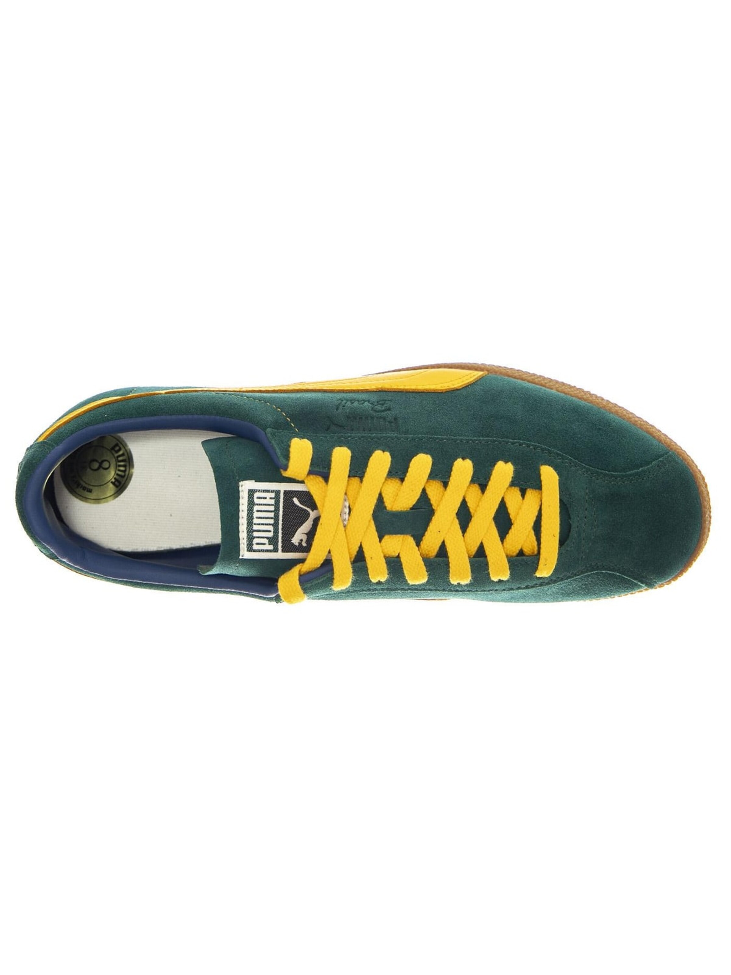 PUMA Athletic lace-up shoe 'Brasil Dark Myrtle / Tangerine' in Green