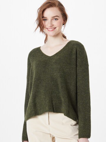 TOM TAILOR DENIM Sweater in Green: front