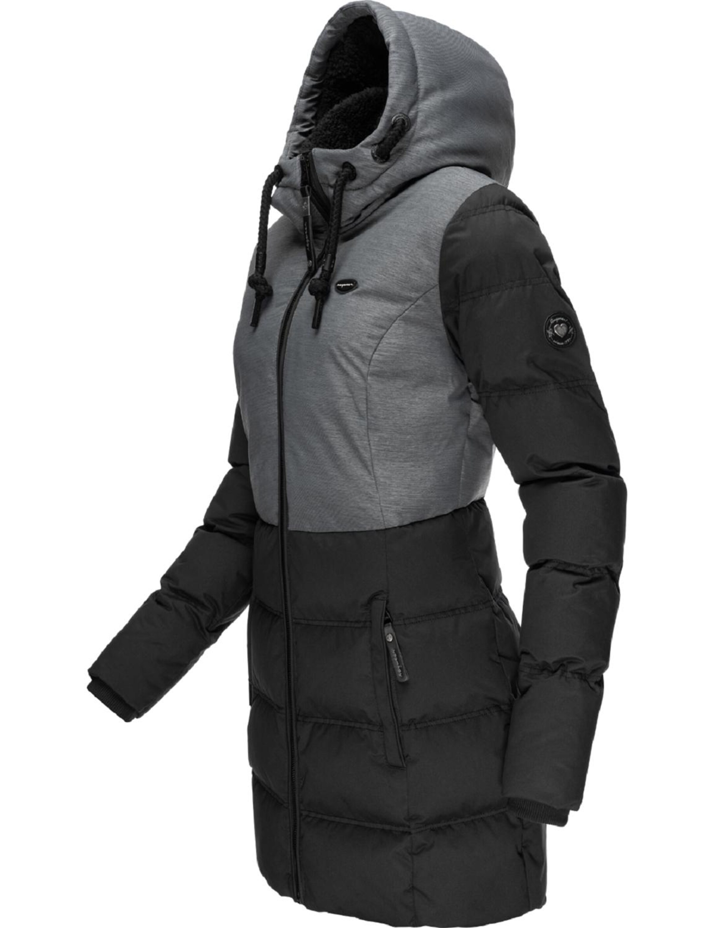 Manteau d’hiver 'Ashani' Ragwear en noir