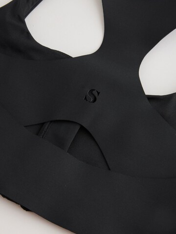 self. Bustier Sport-BH in Schwarz